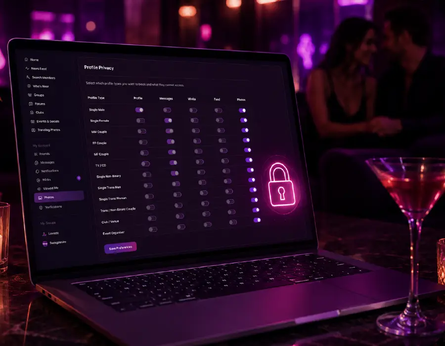 Private photo sharing controls